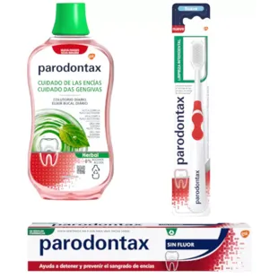 Parodontax Pasta de dente Herbal Fresh 75 ml + Escova + Enxaguante bucal 500 ml