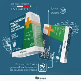 Vitavea Magnésium Vitamines B1,B2,B6 Détente 24 comprimés effervescents