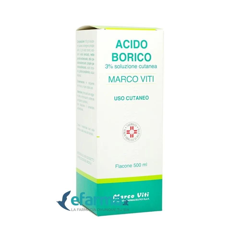 Acido Borico Marco Viti Soluzione Cutanea 3% Antisettico 500 Ml