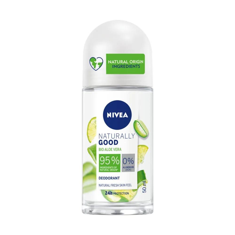 Nivea Naturally Good Aloe Vera Deodorante Roll On Con Aloe Vera Bio 0% Alluminio 50 ml