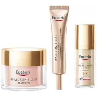 Eucerin Hyalluron Filler+ Elasticity Serum 30 ml + Tagescreme 50 ml + Augenkontur 15 ml
