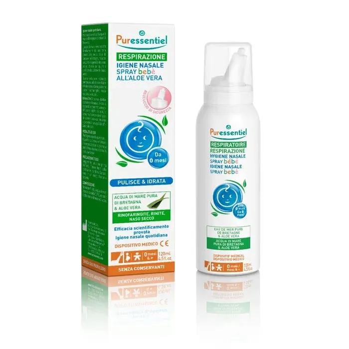 Puressential Spray Igiene Nasale All’Aloe Vera per Bambini 120 ml