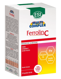 ESI Ferrolin C Pocket Drink Integratore Ferro 24 Bustine