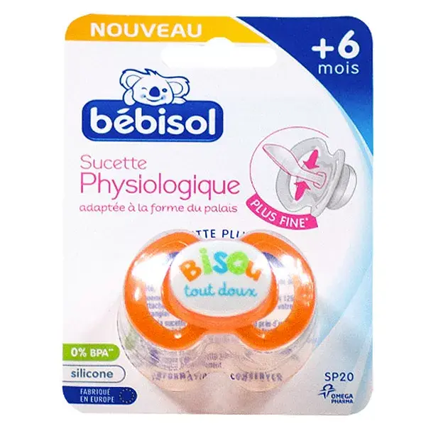 Bebisol Physiological Pacifier Green Silicone "Cheeks to Chew" +6m