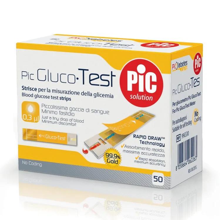 Pic Gluco Test Strisce Reattive Glicemia 50 Pezzi