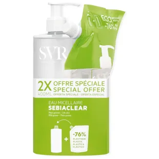 SVR Sebiaclear Agua Micelar 400 ml + Eco Recarga 400 ml