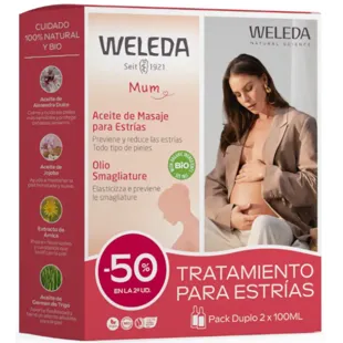 Weleda Mum Aceite de Masaje para Estrías 2x100 ml