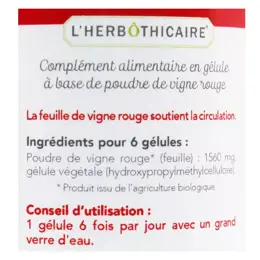 L'Herbôthicaire Vigne Rouge Bio 60 gélules