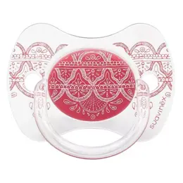 Suavinex Sucette Silicone Revers Couture Ethnic Rose 0-4m