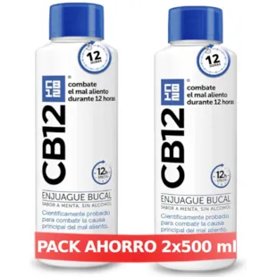 CB12 Mint Mouthwash 2x500 ml