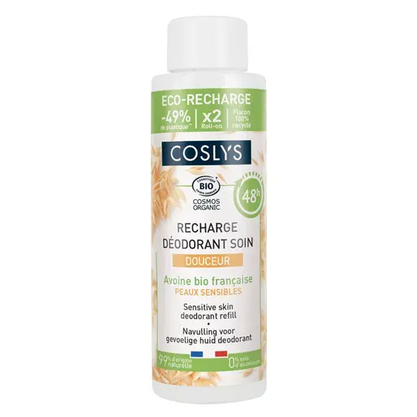 Coslys Recharge Déodorant Soin Douceur Avoine Bio 100ml