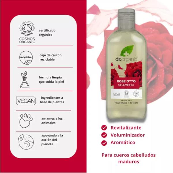 Dr. Organic Damascena Rose Shampoo 265 ml