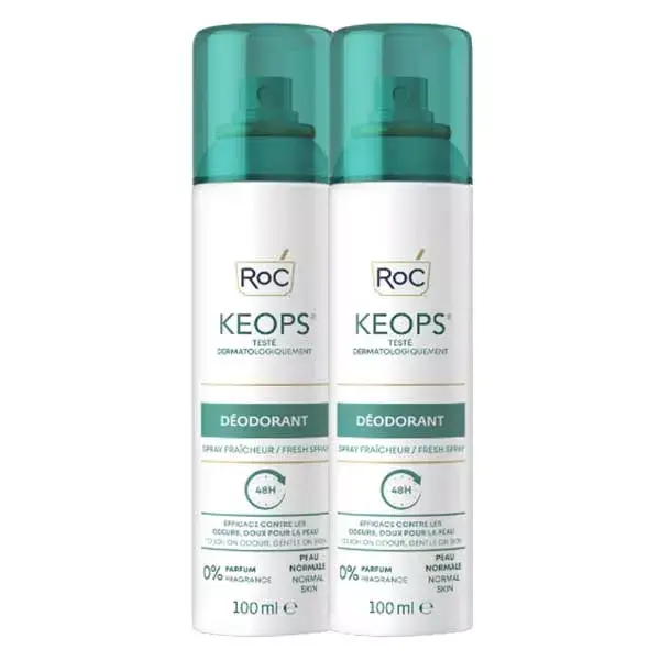 RoC Keops Deodorante Spray Secco 24h Lotto di 2 x 150ml