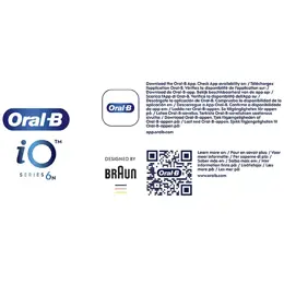 Oral-B iO 6N Brosse À Dents Électrique Blanche connectée Bluetooth 2 Brossettes 1 Étui De Voyage