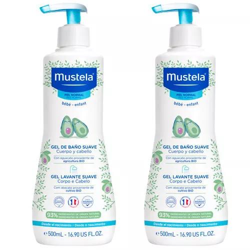 Mustela Gel de Banho Suave com Abacate BIO 2x500 ml