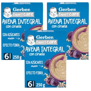 Gerber Oatmeal Porridge with Plum +6m 3x250 gr