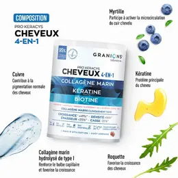 Granions Prokeracys Anti Chute Cheveux 4 en 1 Programme de 3 Mois