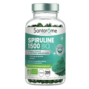 Santarome - Spirulina biologica - Immunità e tono - 200 compresse
