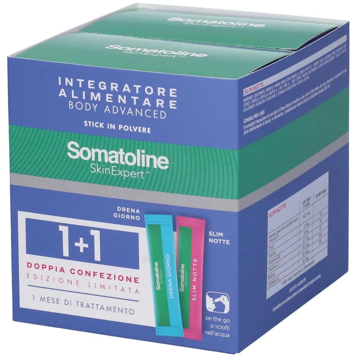 Somatoline SkinExpert Body Advanced BIPIACCO 28 Stick Drena Giorno + 28 Stick Slim Notte