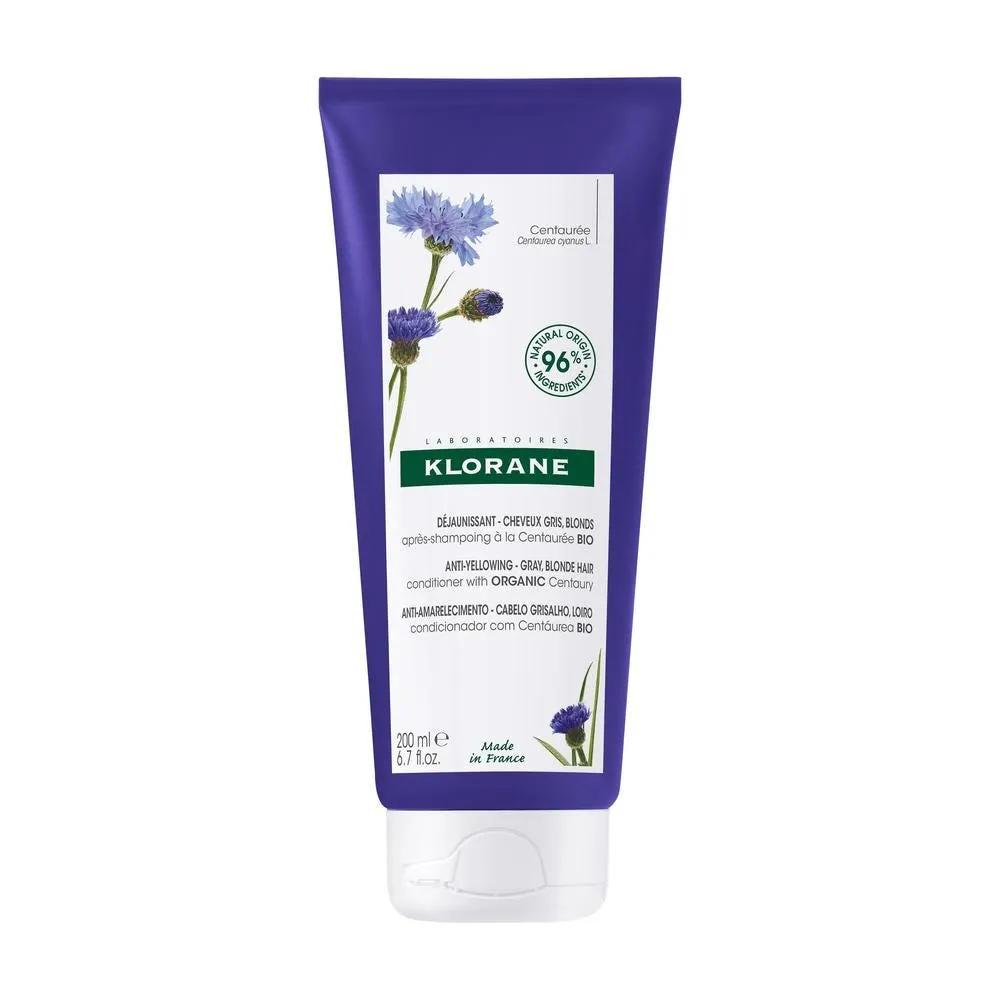 Klorane Balsamo alla Centaurea BIO Anti ingiallimento Capelli Grigi e Biondi 200 ml