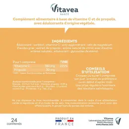 Vitavea Vitamine C + Propolis Résistance 24 comprimés à croquer