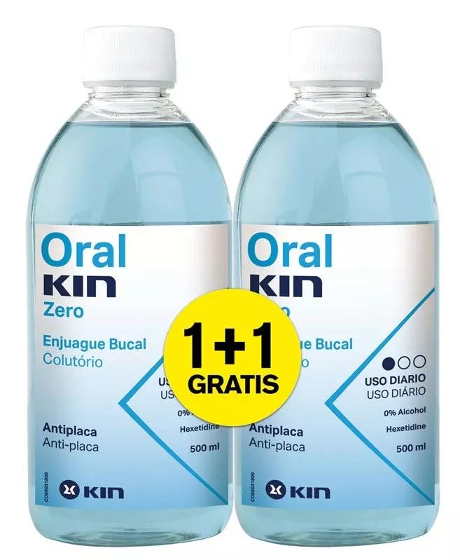 Kin OralZero Enjuague Bucal 0% Alcohol 2x500 ml