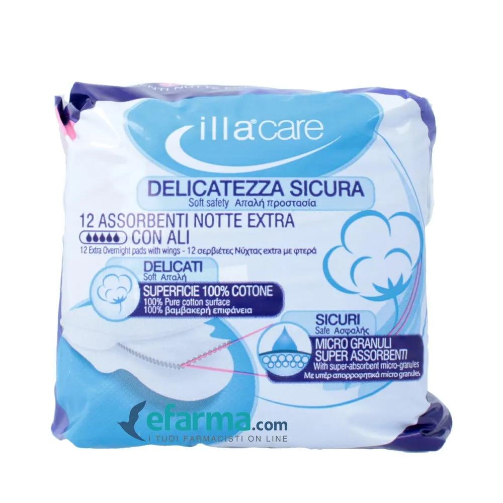 Illa Care Assorbenti Notte Ipoallergenici Extra 12 Pezzi