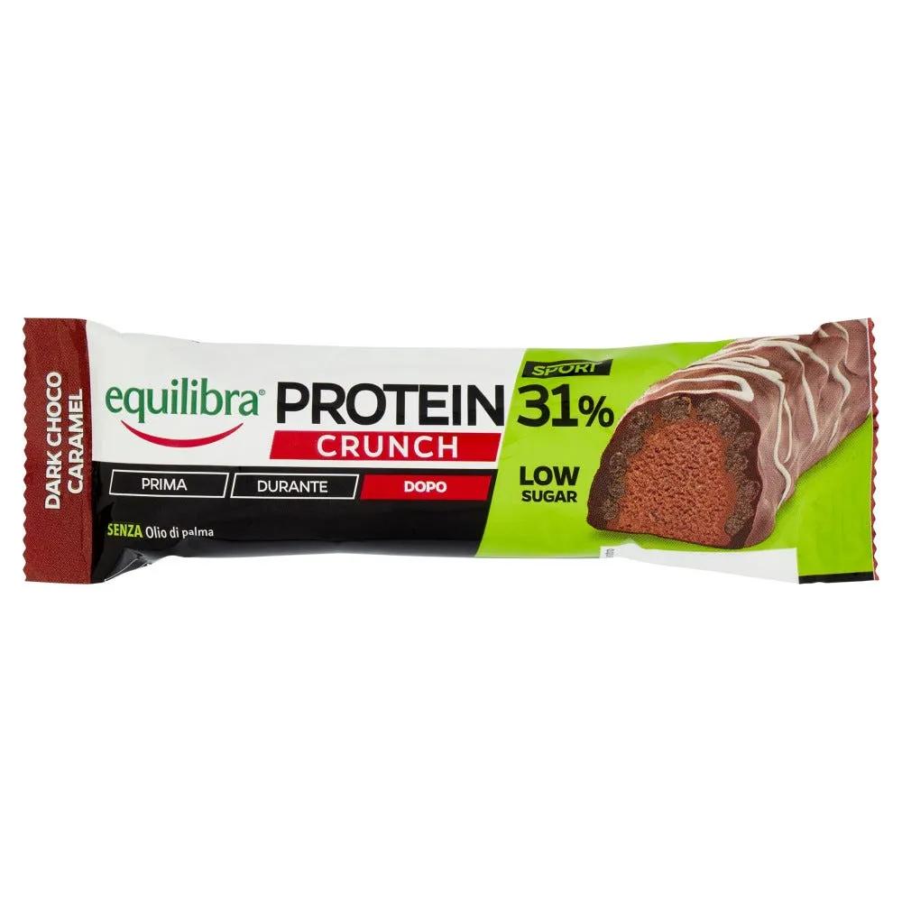 Equilibra Barretta Protein 31% Low Sugar Crunch Dark Choco e Caramel 1 Barretta