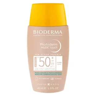 Bioderma Photoderm Nude Touch Crema Solare minerale Tinta Chiara SPF50+ 40ml