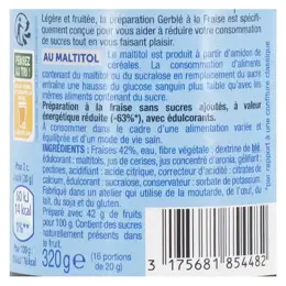 Gerblé Sans Sucres Ajoutés Confiture Fraise 320g