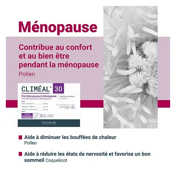 Densmore Climéal Bien-Etre Menopausa Vampate di Calore 30 capsule