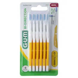 Gum Brossette Interdentaire Bi-Direction 1,4mm Jaune 6 unités