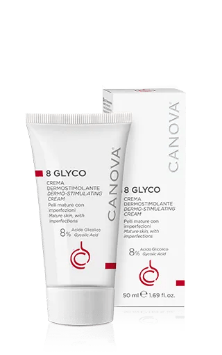 Canova 8 Glyco Crema Dermostimolante a Base di Acido Glicolico 8% 50 ml