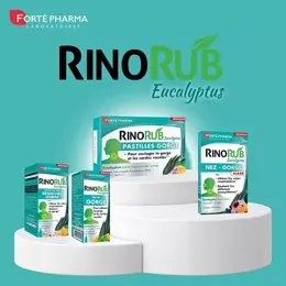 Forté Pharma RinoRub Pastilles Gorge Toux Eucalyptus Menthe Poivrée 20 comprimés