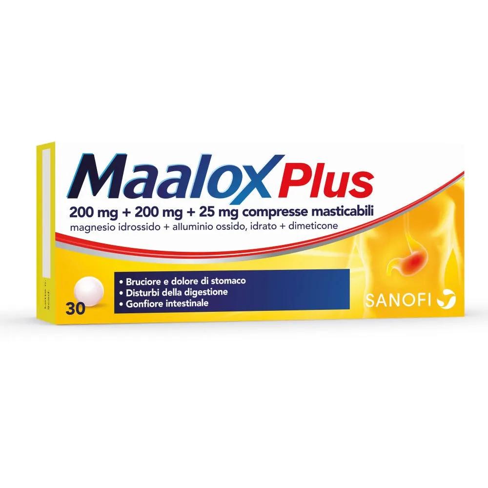 Maalox Plus Antiacido Antigonfiore 30 Compresse Masticabili