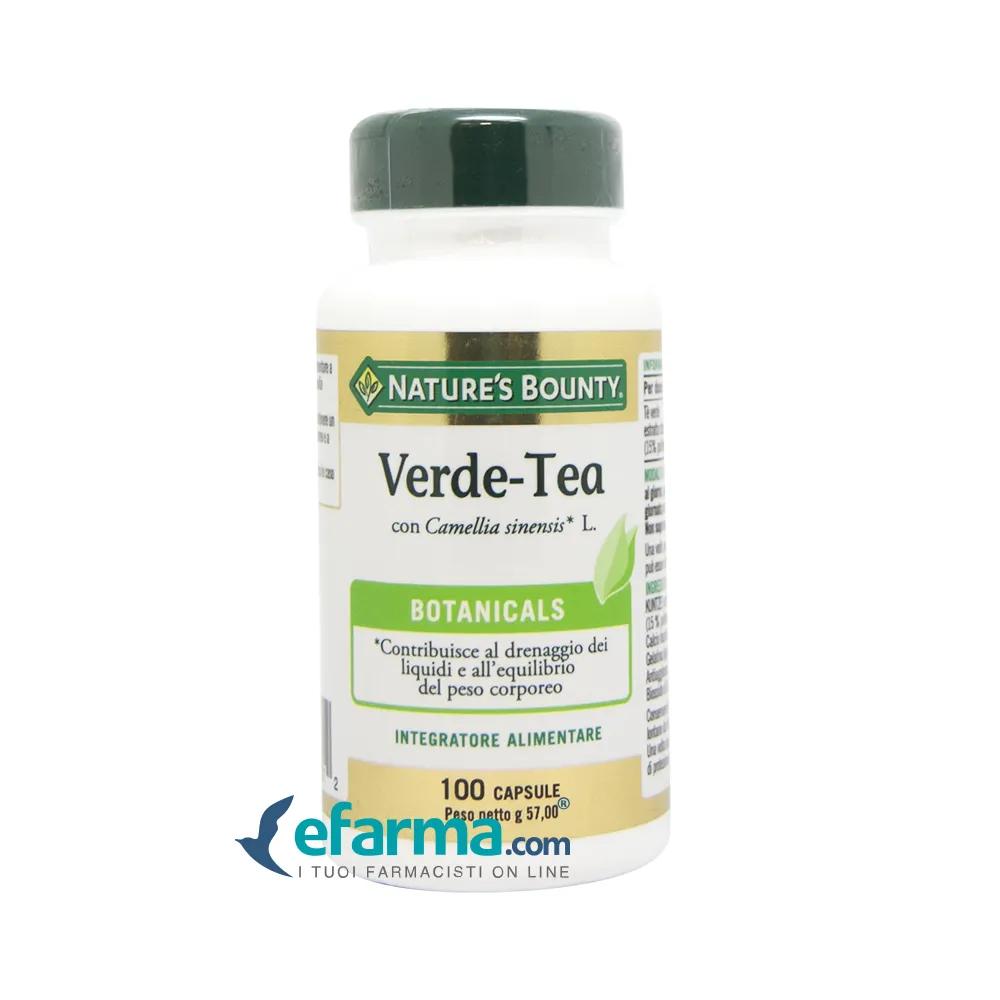 Nature's Bounty Verde-Tea Integratore Drenante 100 Capsule