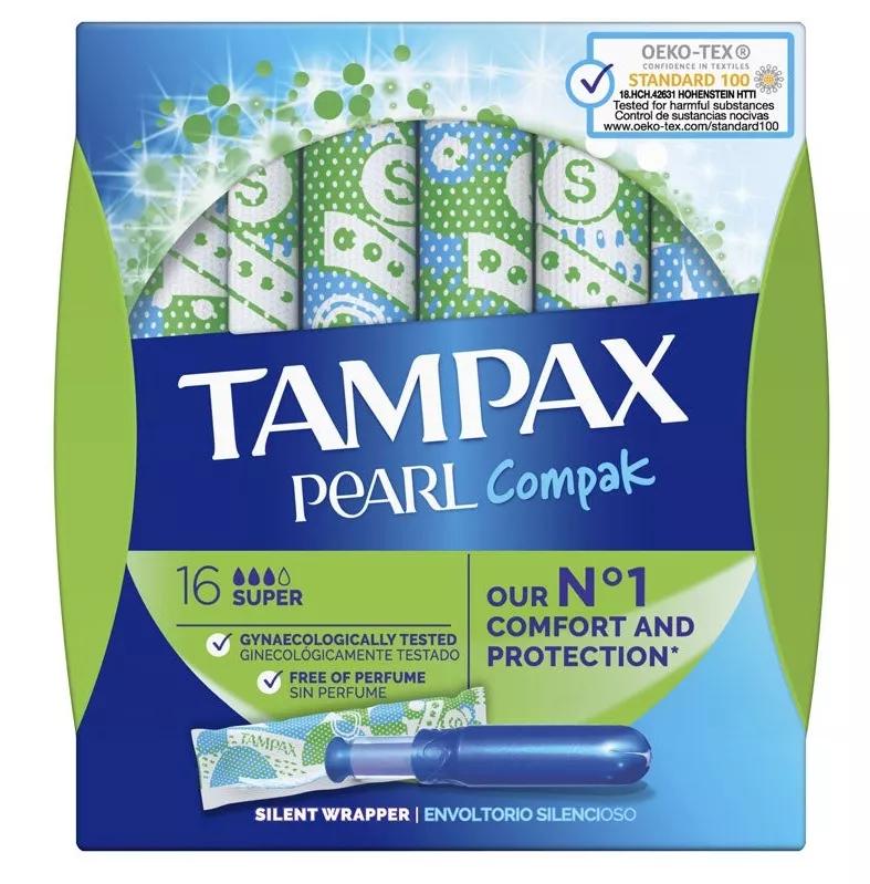Tampax Compak Pearl Super 16 Unidades