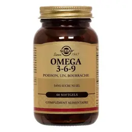 Solgar Omega 3-6-9 poisson lin bourrache 60 Softgels