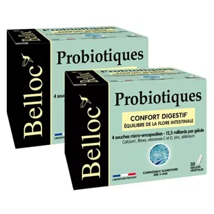 Belloc Probiotici Conforto Digestivo Lotto di 2 x 30 capsule