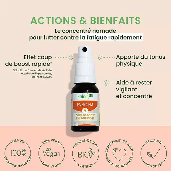 Herbalgem Energem Coup De Boost Spray Bio 15 Ml