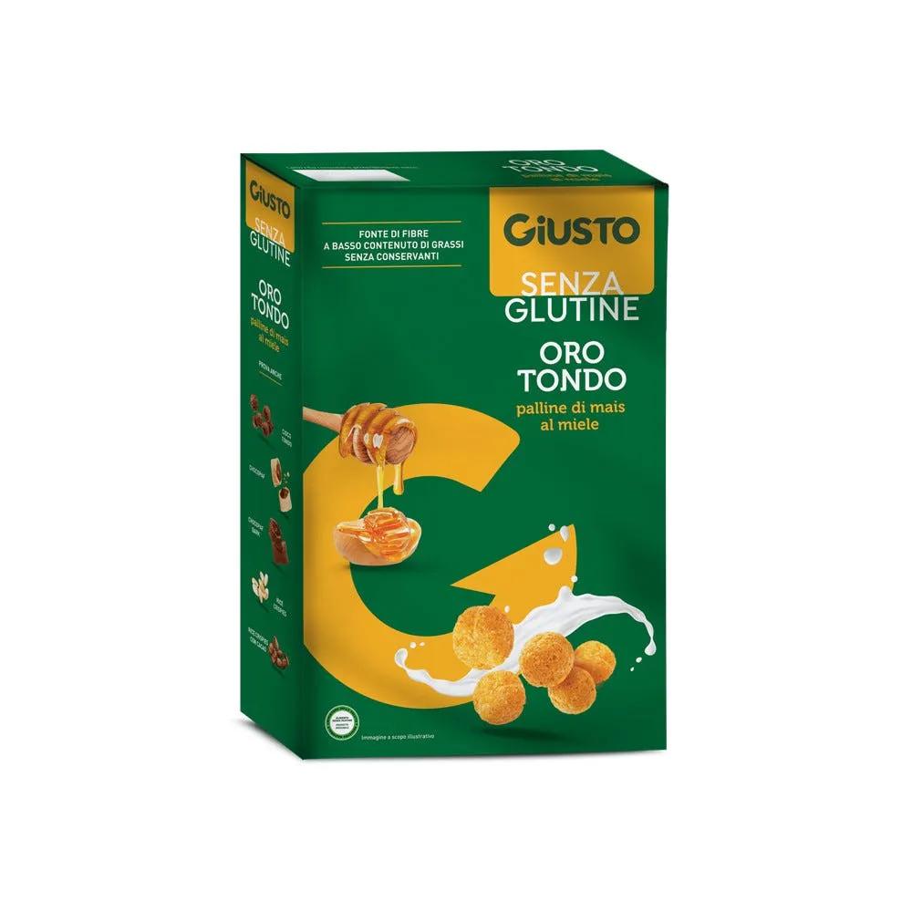 Giusto Senza Glutine Oro Tondo Palline di Mais Con Miele 250 g