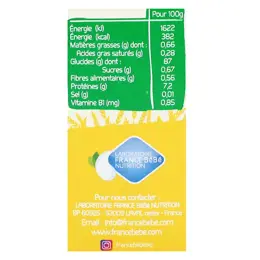 France Bébé Nutrition Céréales en Poudre Riz & Vanille +4m Bio 200g