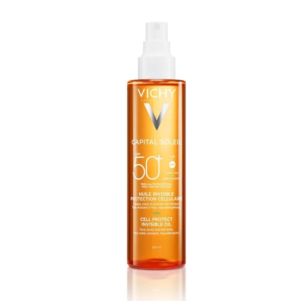 Vichy Capital Soleil Cell Protect Olio Solare Secco Invisibile Protettivo SPF50+ 200ml