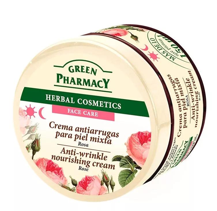 Greenpharmacy Creme Facial Anti-Rugas Com Rosas green Pharmacy 150ml
