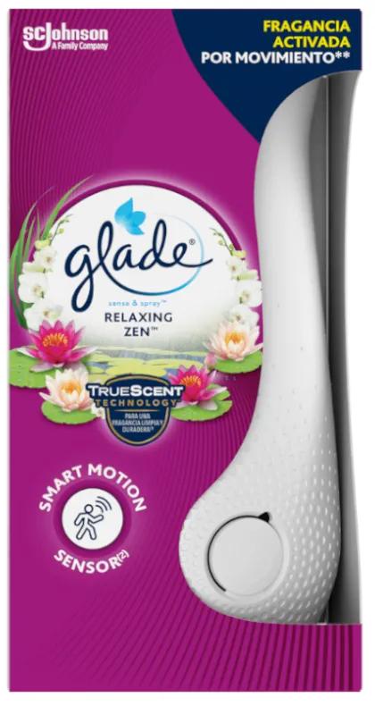 Désodorisant Glade Sense &amp; Spray Relaxant Zen avec capteur de mouvement 18 ml