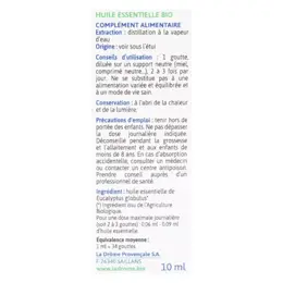 Ladrôme Huile Essentielle Eucalyptus Globuleux Bio 10ml