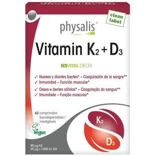 Physalis Vitamin K2 + D3 60 Tablets