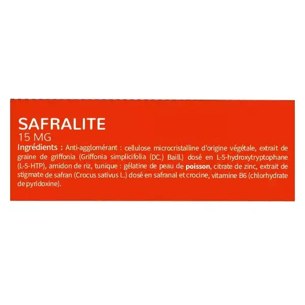 Safralite 15 mg box of 28 capsules