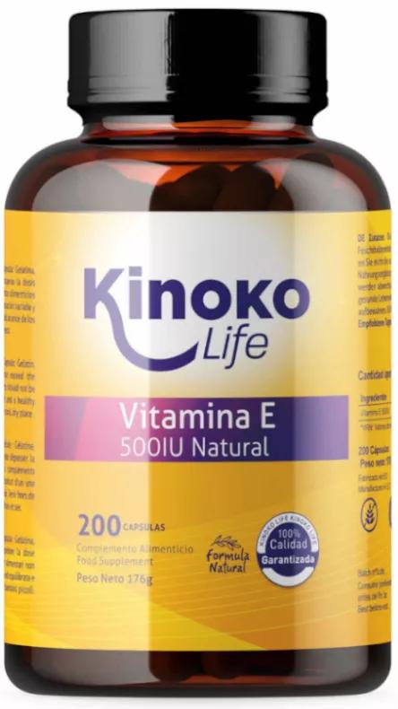 Kinoko Life Vitamina E-500 IU 200 Cápsulas