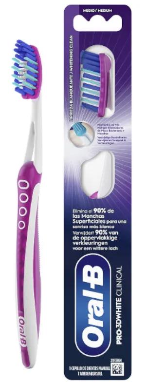 Brosse à dents Oral-B 3D White Clinical 38 Medium 1 unité